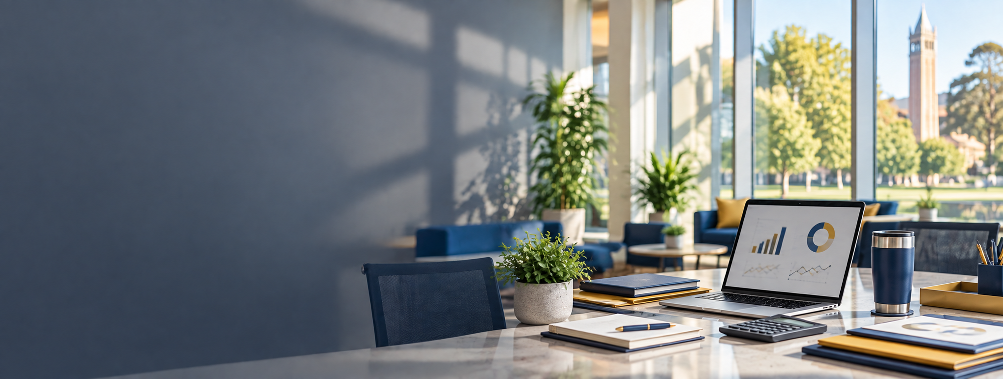 Modern University Finance Team Workspace